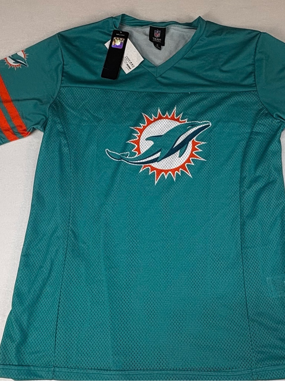 NFL Miami Dolphins Teal Men Jersey Top Brand New Never Worn